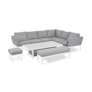 Salon de Jardin d'Angle avec Table Relevable Argenta Salon de Jardin d'Angle avec Table Relevable Argenta