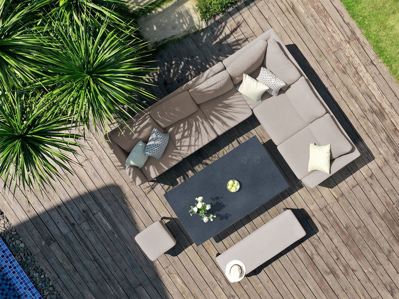 Conjunto de Jantar de Canto com Mesa Elevatória Argenta Conjunto de Jantar de Canto com Mesa Elevatória Argenta