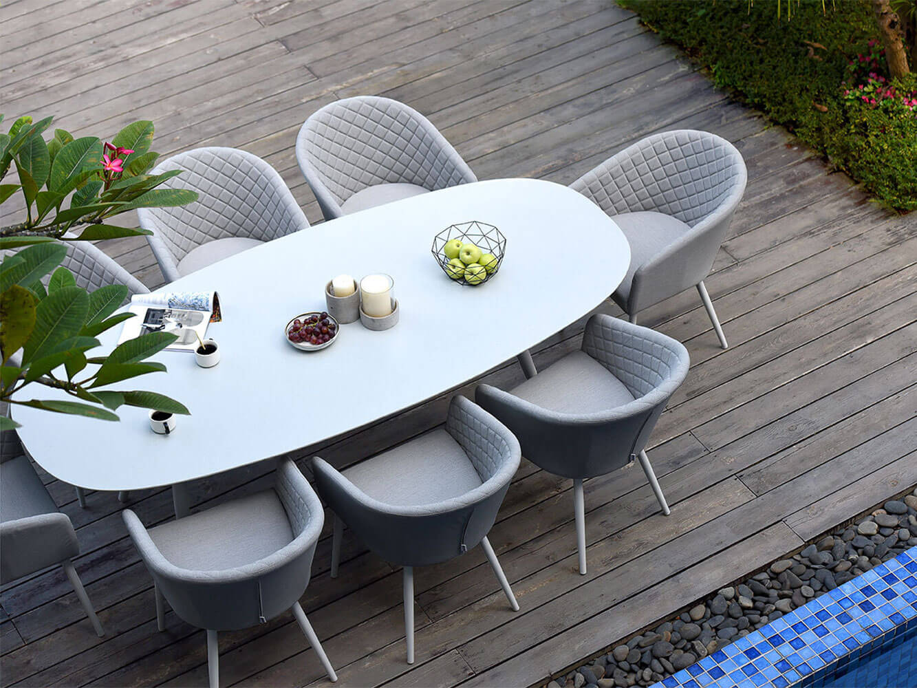 Napoli 8 Seat Oval Dining Set Napoli 8 Seat Oval Dining Set