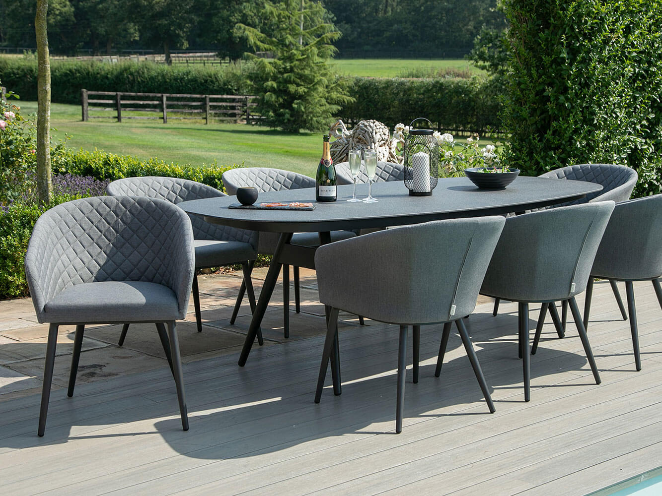 Napoli 8 Seat Oval Dining Set Napoli 8 Seat Oval Dining Set