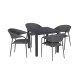 Nuoro 4 Seat Square Dining Set