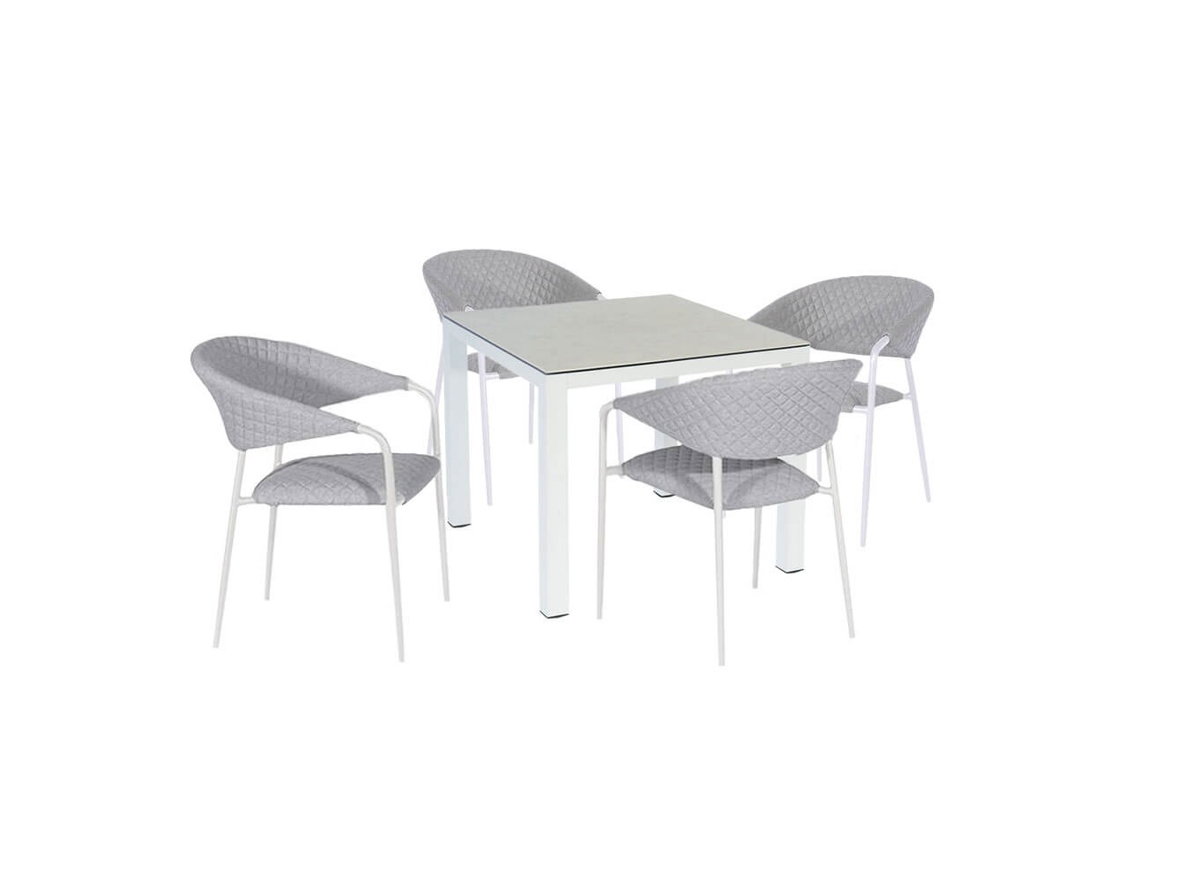 Nuoro 4 Seat Square Dining Set