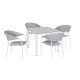 Nuoro 4 Seat Square Dining Set