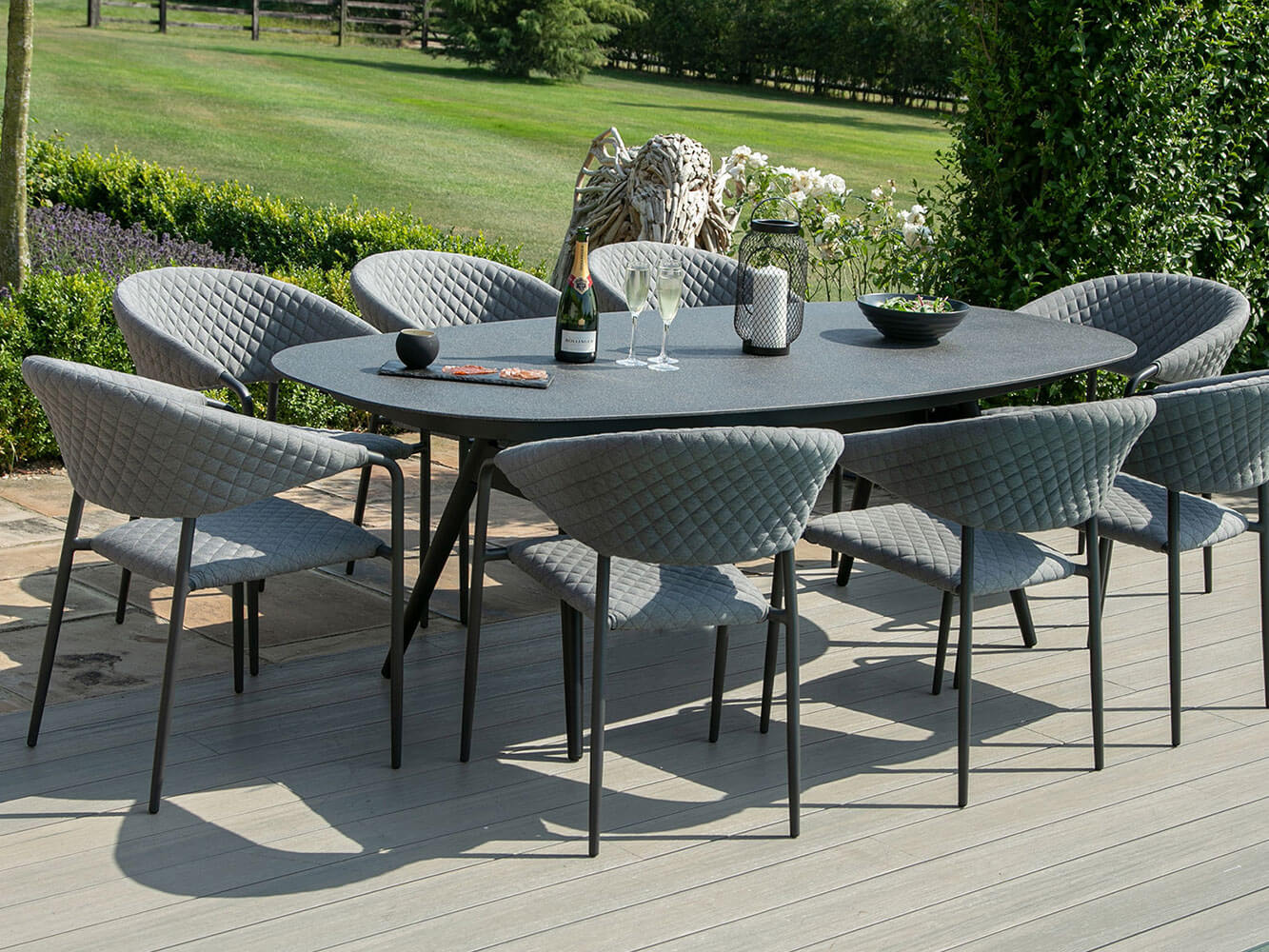 Nuoro 8 Seat Oval Dining Set Nuoro 8 Seat Oval Dining Set
