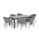 Conjunto de Jantar Rectangular Napoli com 6 Lugares