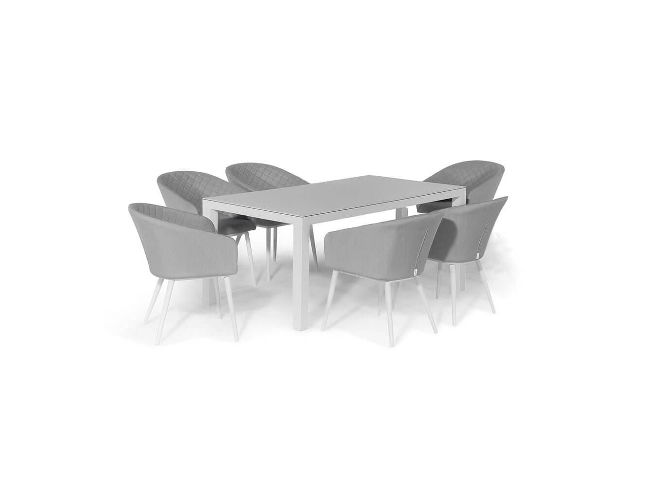 Conjunto de Jantar Rectangular Napoli com 6 Lugares