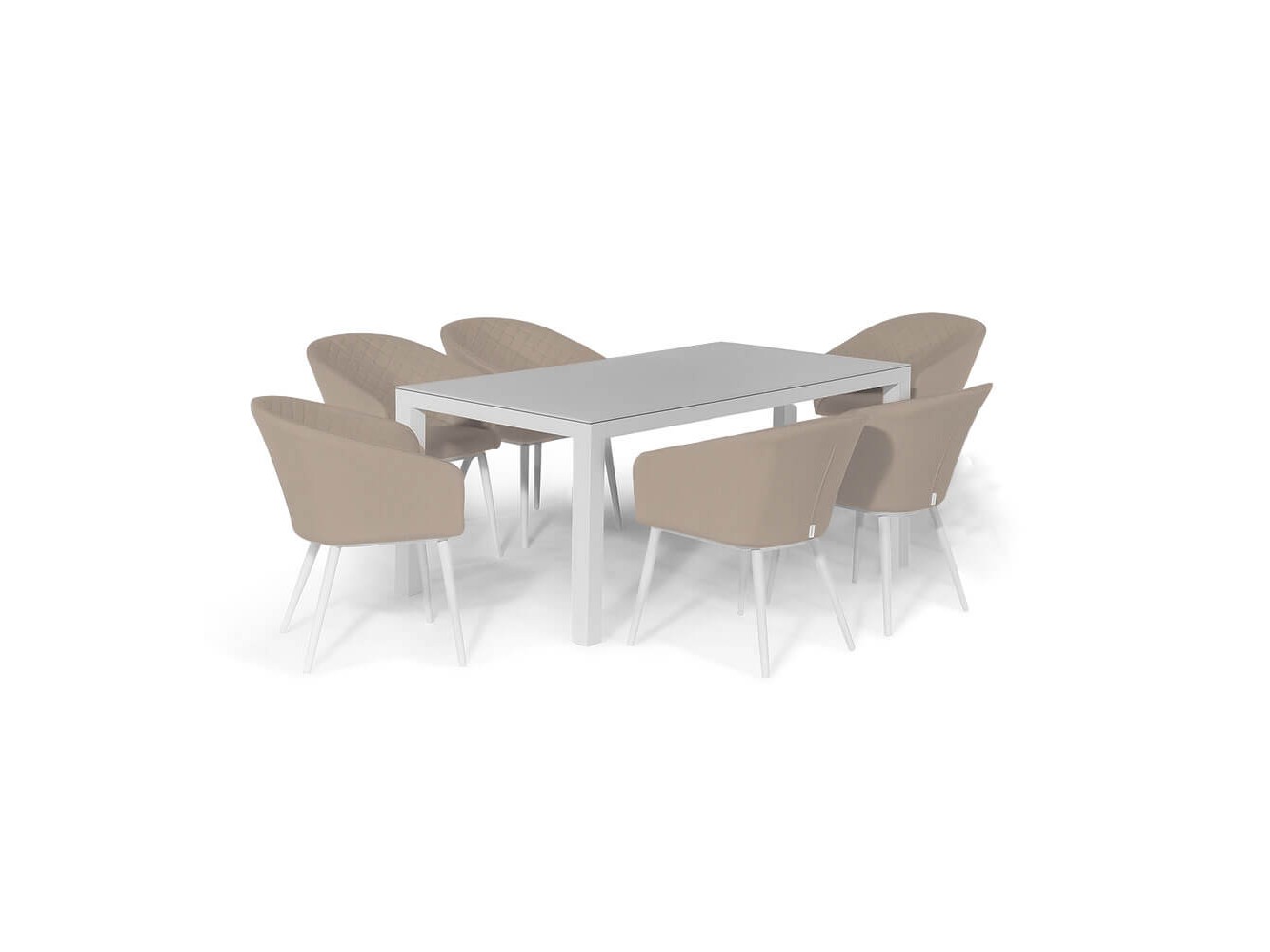 Conjunto de Jantar Rectangular Napoli com 6 Lugares