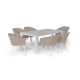 Conjunto de Jantar Rectangular Napoli com 6 Lugares