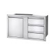 Napoleon 42'' x 24'' Large Single Door & Triple Drawer