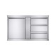 Napoleon 42'' x 24'' Large Single Door & Triple Drawer