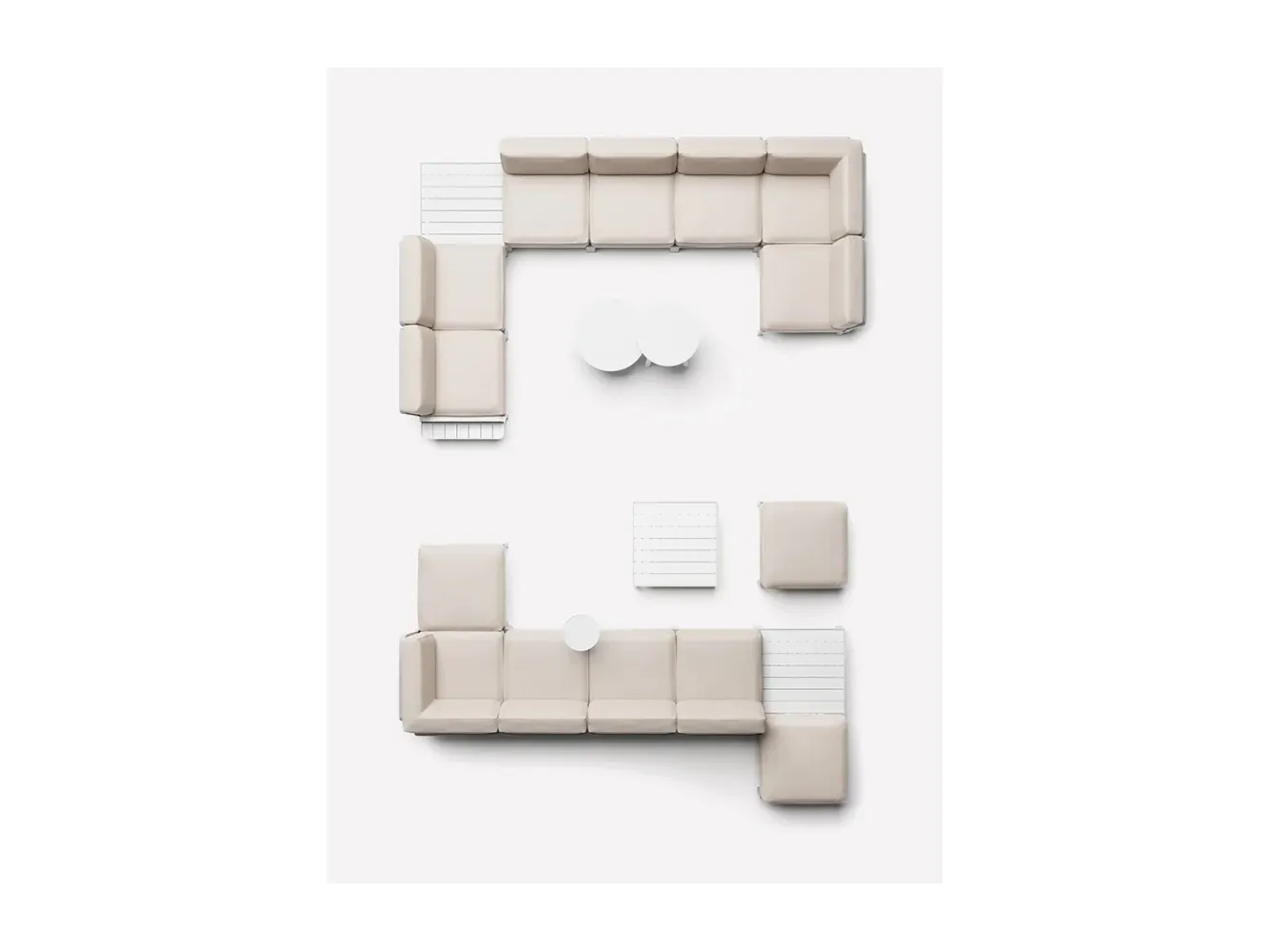 Mesa Maximo Tavolino 80 - GESSO